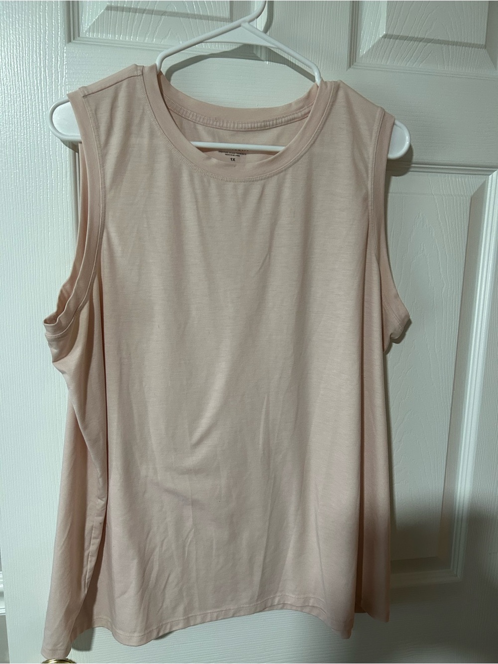 Athleta 1X Women's Sleeveless Tank Top - Light Pink